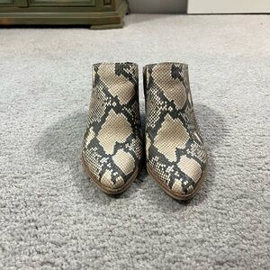 Dolce Vita Cream and Black Ankle Booties